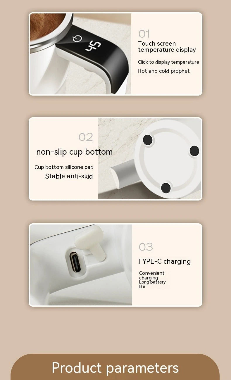 Electric Magnetic Self Mixing Coffee Mug