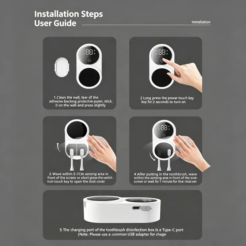Portable Travel Toothbrush Sterilizer Case