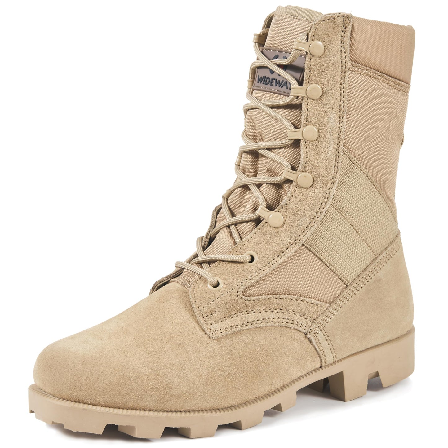 WIDEWAY Mens Womens Tactical Army Boots 8 Inches Lightweight Combat Boots Jungle Boots Military Work Boots Desert Boots